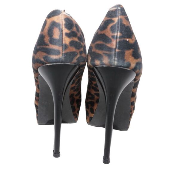 Steve Madden Peep Toe Leopard Print Pumps with Stiletto Heel, Size 7.5 - Picture 5 of 11